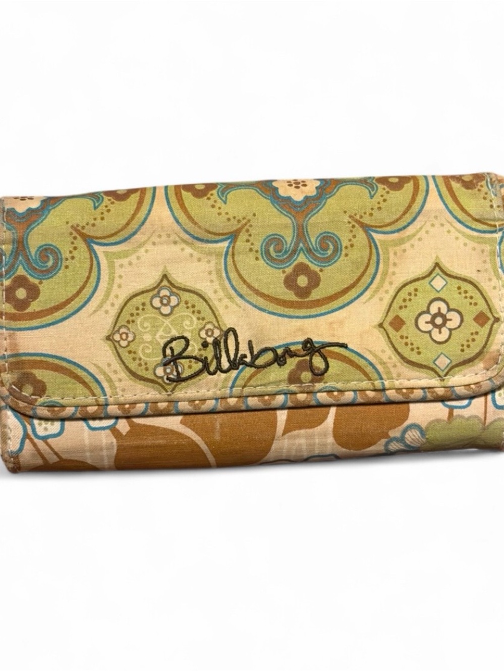 Vintage Billabong Floral Print Long Tri-Fold Wallet